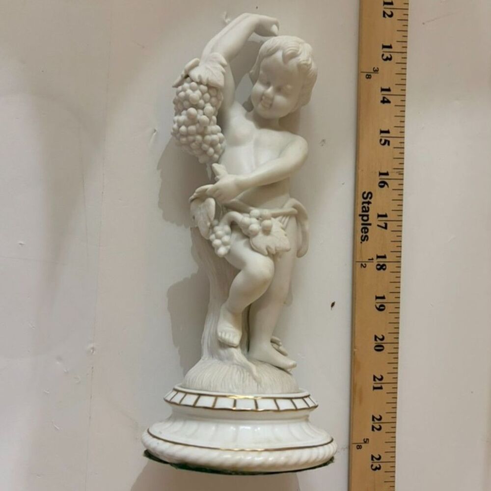 Vtg. bisque porcelain cherub figurines ANDREA by SADEK